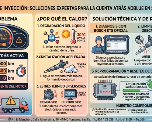 Cuenta atrás AdBlue en diésel: causas y solución en Tomares